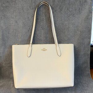 COACH 4454 ZIP TOP TOTE - CHALK